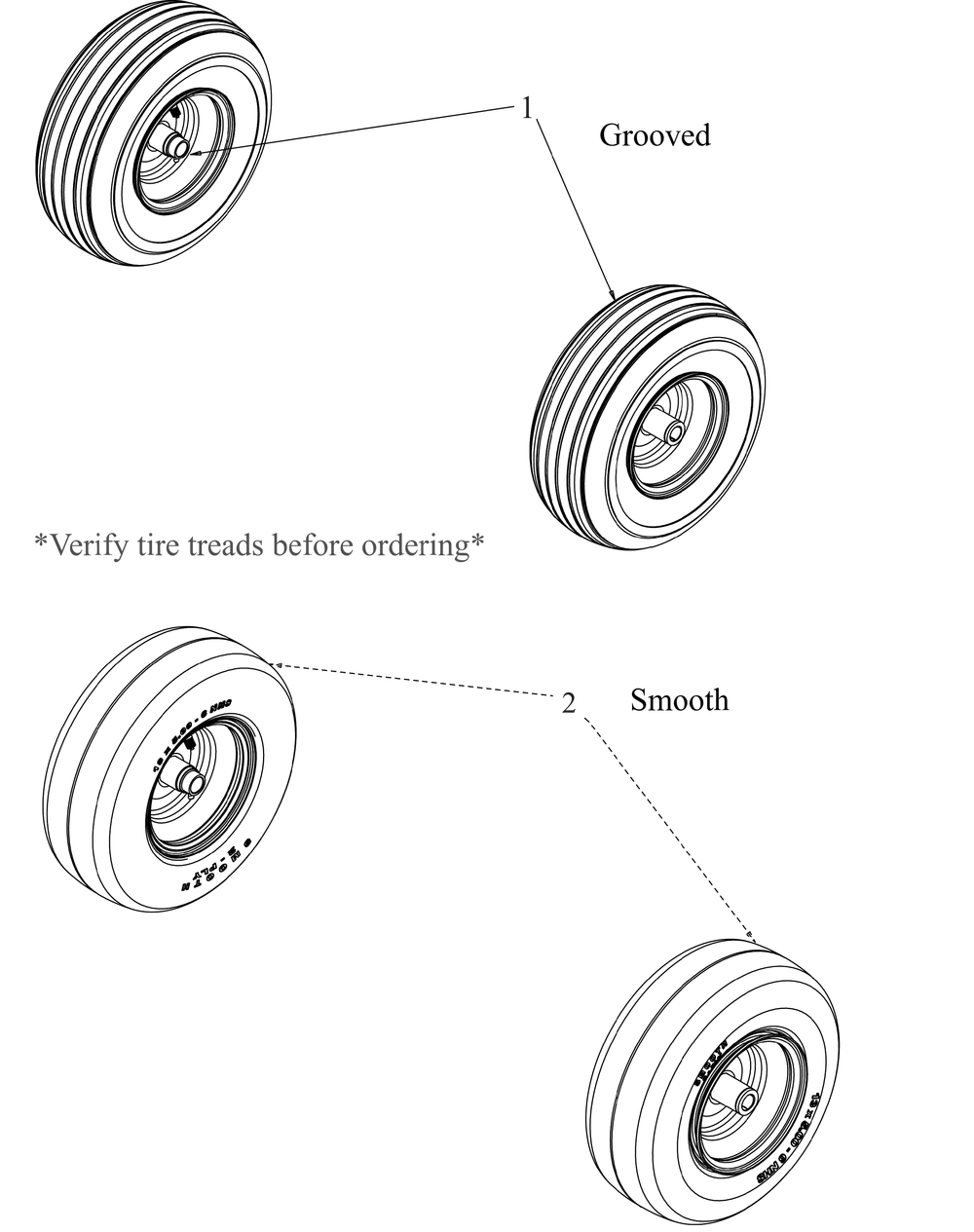 Wheels-Front Diagram and Parts List for RZT-SX54KW (17AICBYA010)(2020) Cub Cadet Lawn Tractor